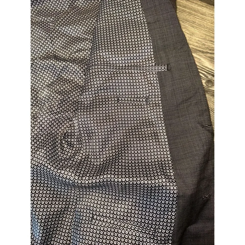 ZANETTI Men’s Gray Glen Plaid Wool Reg Fit Suit Sport Coat Blazer. Size 44R. T